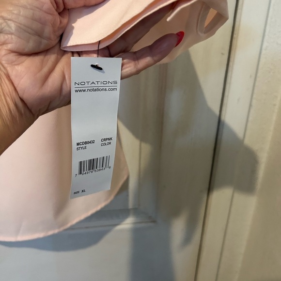 NWT Notations  Light Pink Button Down Front Long Sleeve Blouse - Picture 9 of 9